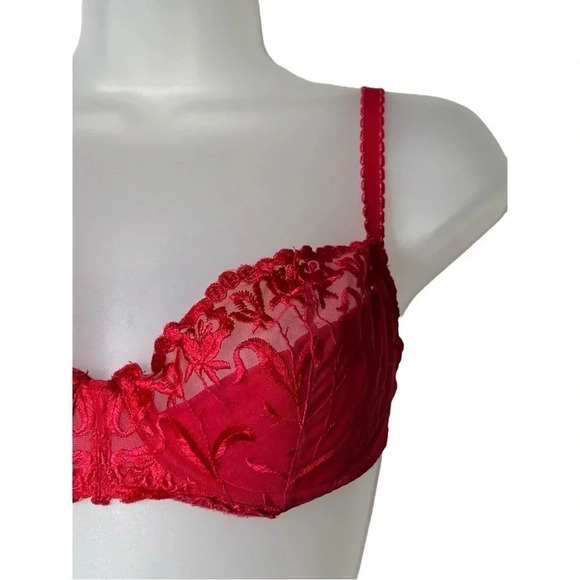 1763. VICTORIA’S SECRET LACE SEMI SHEER BRA LITTLE PADDING UNDERWIRE SIZE‎ 36B - Picture 2 of 7